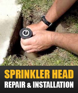 sprinkler head repair and installation are done daily in North Highlands